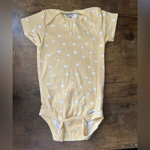 Gerber Yellow and White Polka Dot Bodysuit